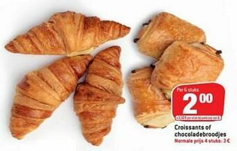 Croissants of chocoladebroodjes