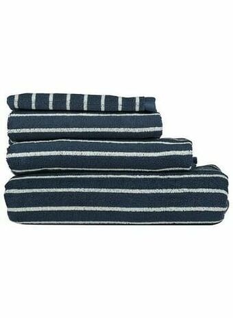 HEMA HEMA Handdoeken - Zware Kwaliteit - Streep Denim (denim) aanbieding
