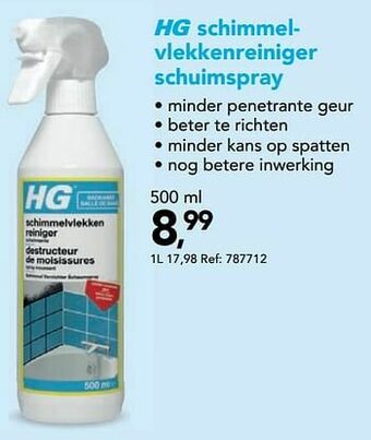 Hubo Hg schimmelvlekkenreiniger schuimspray aanbieding