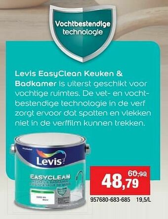 Hubo Levis easyclean keuken + bad kamer aanbieding