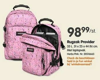 Fun Rugzak provider aanbieding