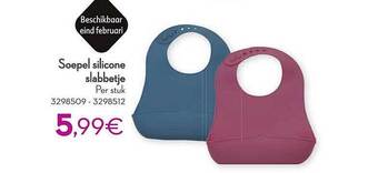 Soepel silicone slabbetje