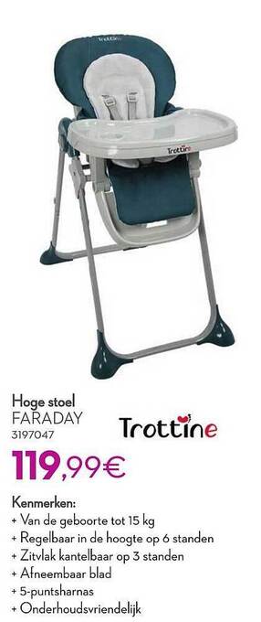 Cora Trottine hoge stoel aanbieding