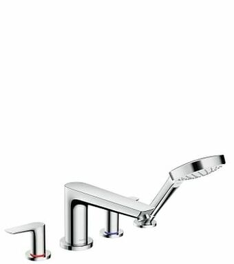 X2O Hansgrohe Talis 4-gats badrandkraan met douchekop glanzend chroom aanbieding