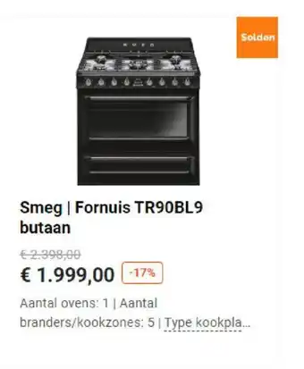 Krëfel Smeg Fornuis TR90BL9 butaan aanbieding