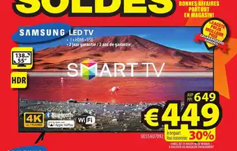ElectroStock Samsung LED TV 3x HDMI USB UE55AU7092 aanbieding