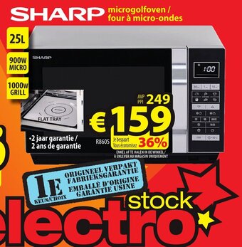 ElectroStock Sharp Microgolfoven/four a micro-ondes aanbieding