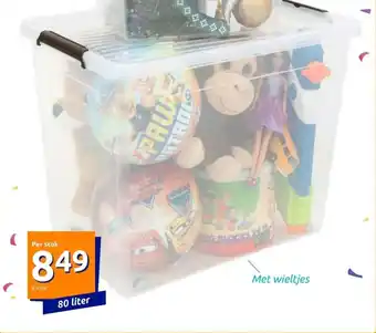 Action Opbergbox met Klemdeksel 80 Liter Per stuk aanbieding
