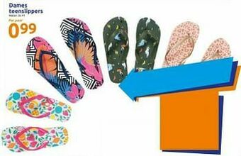 Action Dames teenslippers aanbieding