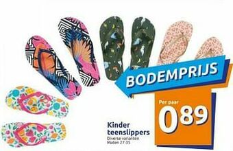 Action Kinder teenslippers aanbieding