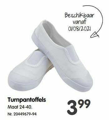 Turnpantoffels promotie bij Fun