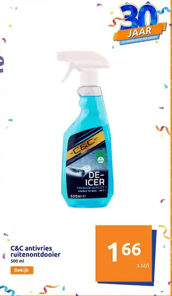 Action C&C Antivries Ruitenontdooier aanbieding