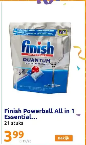 Action Finish Powerball All in 1 Essential 21 stuks aanbieding