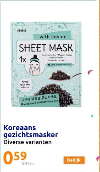 Action Koreaans Gezichtsmasker aanbieding