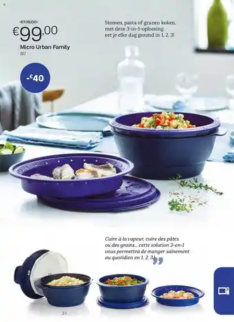 Tupperware Micro urban family aanbieding
