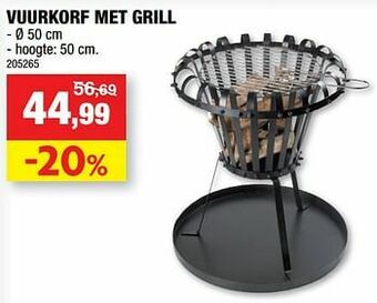 Hubo Vuurkorf met grill aanbieding