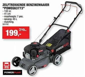 Hubo Powerplus zelftrekkende benzinemaaier poweg63773 aanbieding