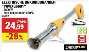 Hubo Powerplus elektrische onkruidbrander powxg6601 aanbieding