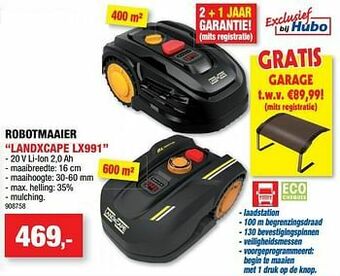 Hubo Robotmaaier landxcape lx991 aanbieding