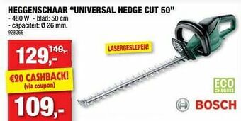 Hubo Bosch heggenschaar universal hedge cut 50 aanbieding