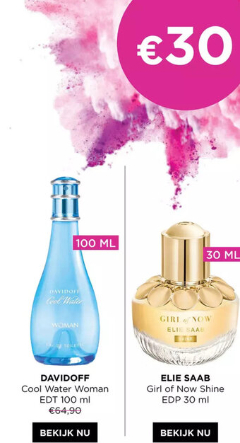 ICI PARIS XL Davidoff cool water woman edt 100ml aanbieding