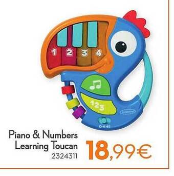 Cora Piano & numbers learning toucan aanbieding