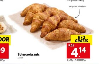 Lidl Botercroissants 8 x 57 g aanbieding