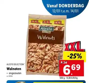 Lidl Alesto Walnoten 500 g aanbieding