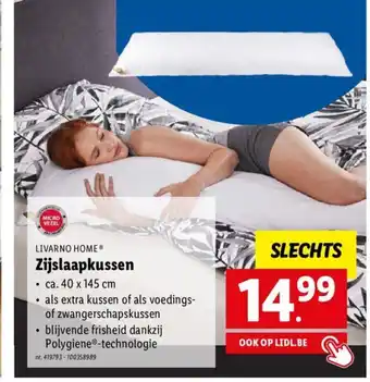 Lidl Livarno home Zijslaapkussen 40 x 145 cm aanbieding