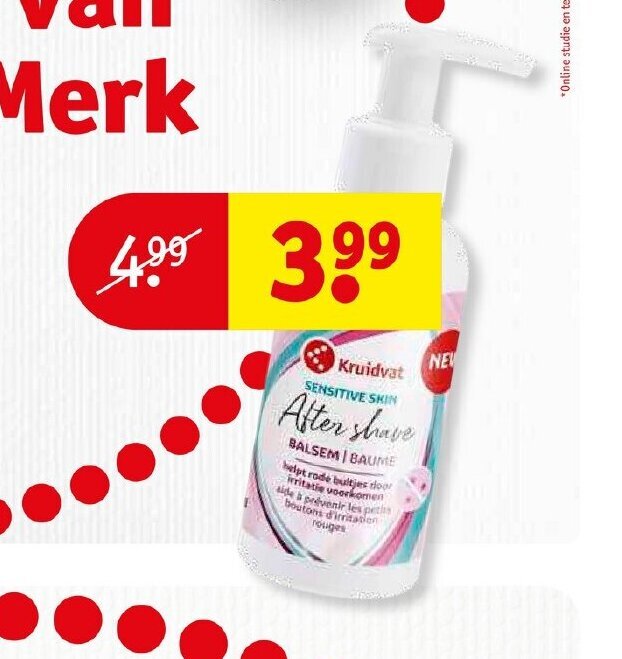 Kruidvat sensitive skin after shave promotie bij Kruidvat