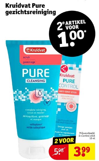 Kruidvat Kruidvat pure gezichtsreiniging aanbieding