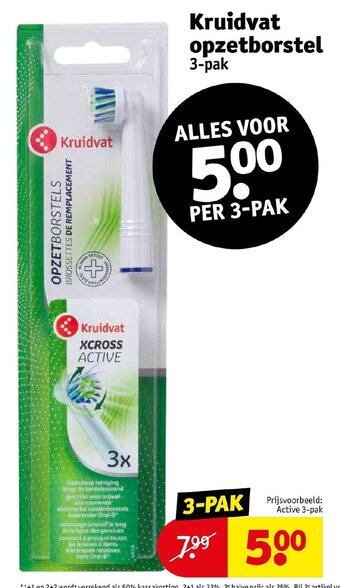 Kruidvat Opzetborstels active 3-pak aanbieding