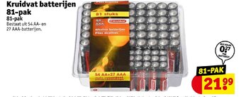 Kruidvat Batterijen 81-pak aanbieding