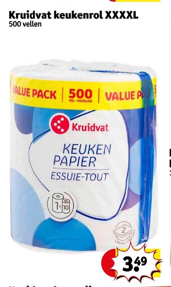 Kruidvat Keukenrol XXXXL 500vellen aanbieding