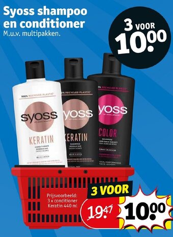 Kruidvat Syoss shampoo en conditioner 3pcs aanbieding