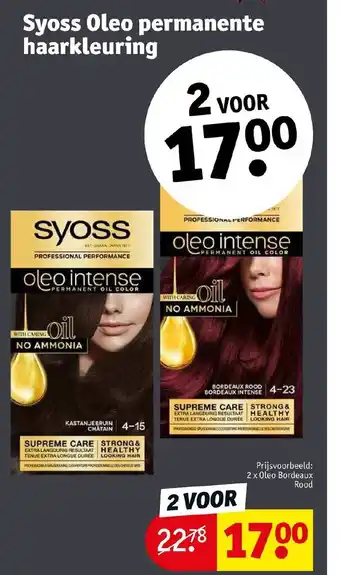Kruidvat Syoss oleo permanente haarkleuring 2pcs aanbieding