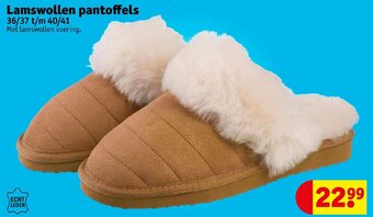 Kruidvat Lamswollen pantoffels aanbieding