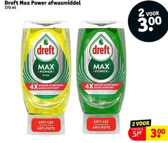 Kruidvat Dreft Max Power Afwasmiddel 370ml aanbieding