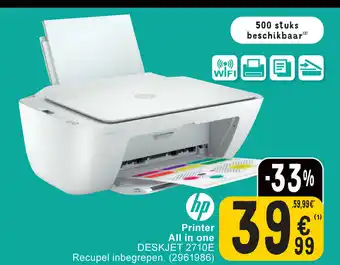 Cora Hp Printer All in One Deskjet 2710E aanbieding