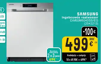 Cora Samsung Ingebouwde Vaatwasser DW60M6040SS/EG aanbieding