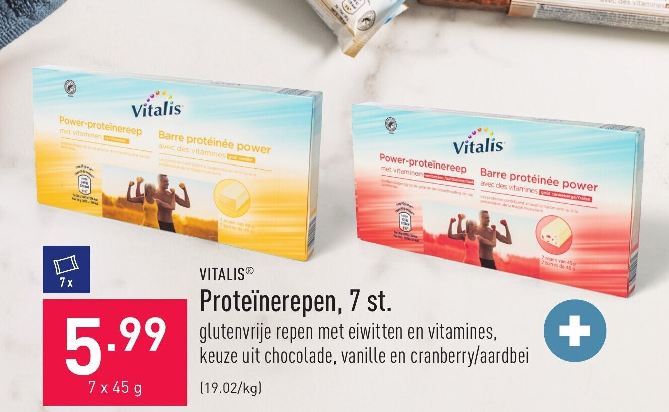 Vitalis proteinerepen, 7 st promotie bij ALDI