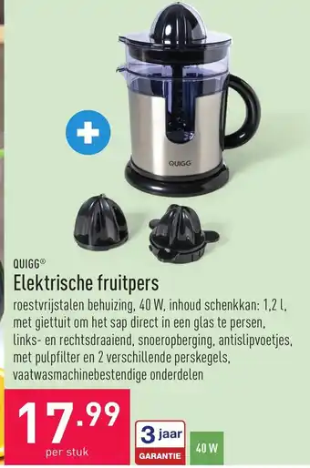 ALDI Quigg elektrische fruitpers aanbieding