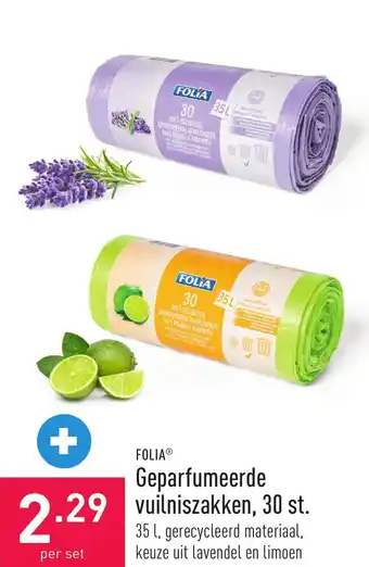 ALDI Folia geparfumeerde vuilniszakken 30 st aanbieding
