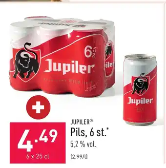 ALDI Jupiler pils 6 st 6 x 25cl aanbieding