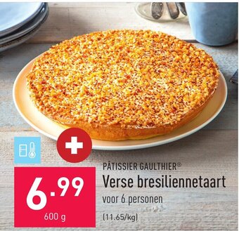 ALDI Patissier gaulthier verse bresiliennetaart 600g aanbieding