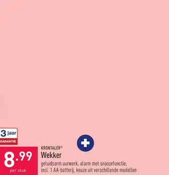 ALDI Krontaler wekker aanbieding