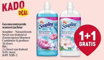 Delhaize Soupline - Natuurdroom Geconcentreerde Wasverzachter 1+1 Gratis aanbieding