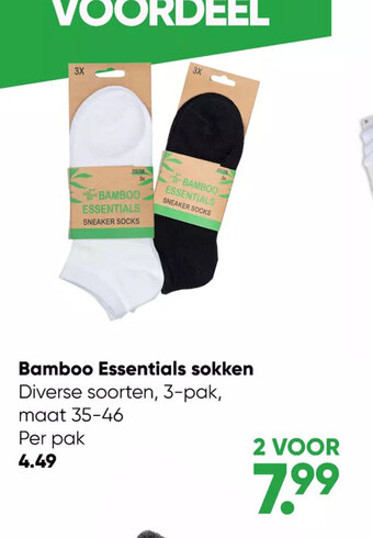 Big Bazar Bamboo Essentials Sokken Diverse Soorten Maat 35-46, 3 Pak, 2 Voor aanbieding