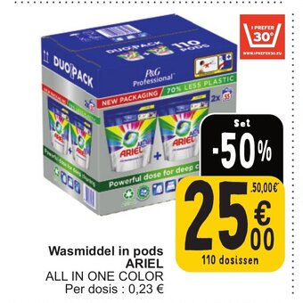 Cora Wasmiddel in pods ARIEL aanbieding