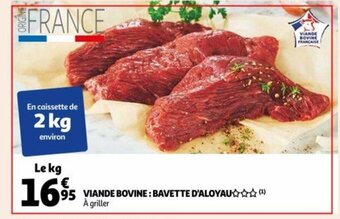 Auchan Viande bovine bavette d'aloyau le kg aanbieding